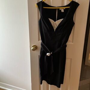 White House Black Market Black and white cocktail dress
